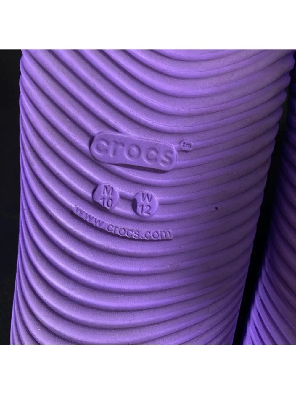 Crocs Mellow Recovery Slide Sandals Men 10 Women 12 Galaxy Purple Waterproof - Picture 11 of 12